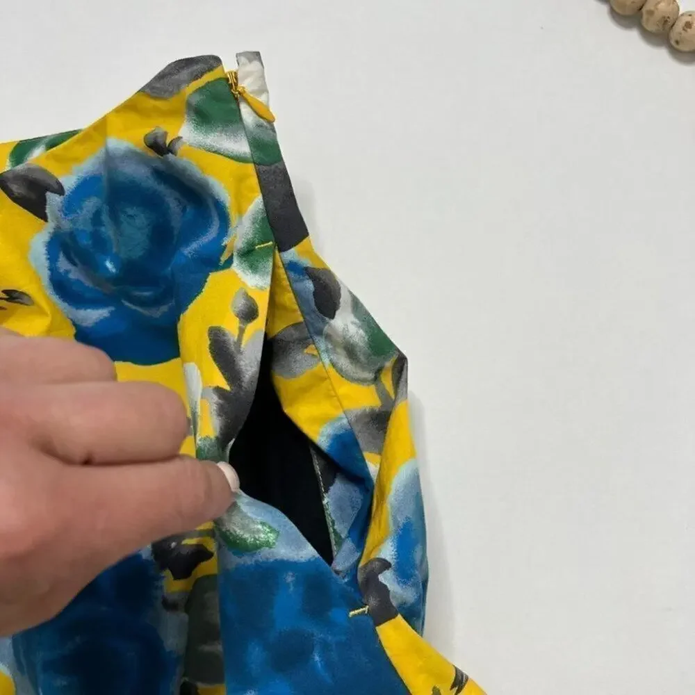 Marc by Marc Jacobs Yellow Floral Rose Skirt SZ 4 NWT